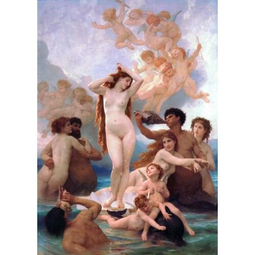 Handmade Oil painting reproduction The Birth of Venus by William Bouguereau