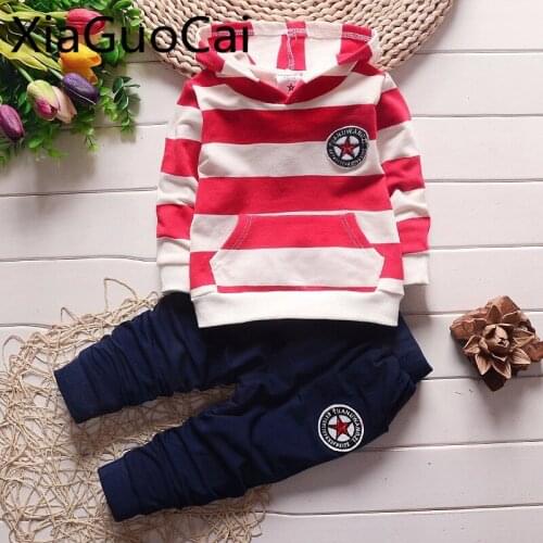 Children Clothing Sets Autumn Cartoon Print Long Sleeve Hoodies Sweatshirts Two Piece Suit for Boys and Girls Children Clothes
