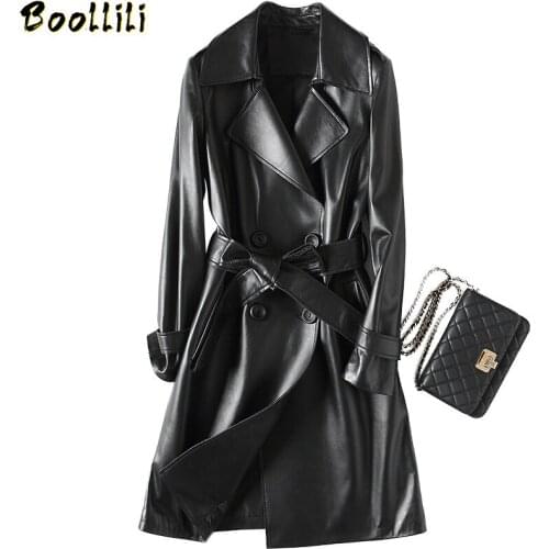 Boollili Real Genuine Leather Jacket Women Clothes 2020 Womens Fur Coat Female Jacket Korean Elegant Slim Black Sheepskin Coat