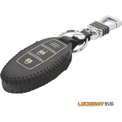 Luckeasy for infiniti/nissan geiss esq 2014 Genuine Leather Car Key bag/case wallet holder remote key cover key2a