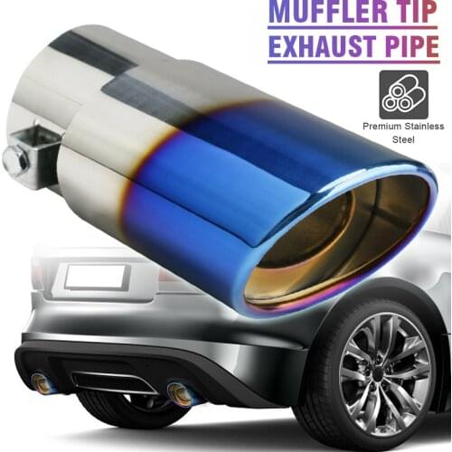 Mayitr 1pc Car Auto Exhaust Pipe Tip Rear Tail Muffler Stainless Chrome DIY Parts Accessories