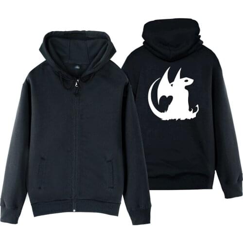 Man Boy Coat Full Zip Hoodie How To Train Your Dragon Toothless Night Fury Hidden World King Fleece Hooded Jacket ZIIART