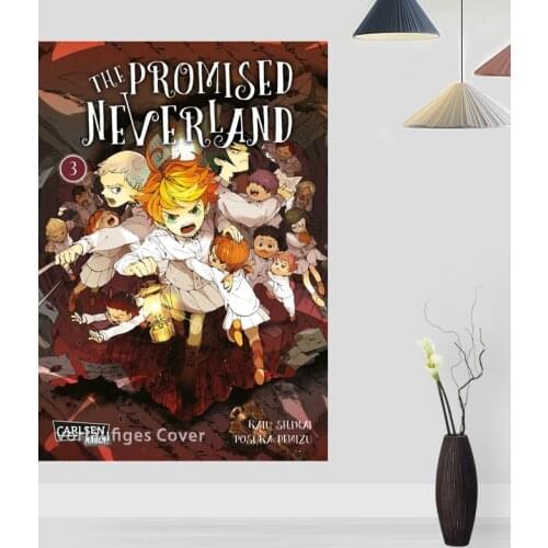 New The Promised Neverland Posters Print Wall Picture FOR Living Room Decoration Silk Fabric Good Quality Wall Decor poster