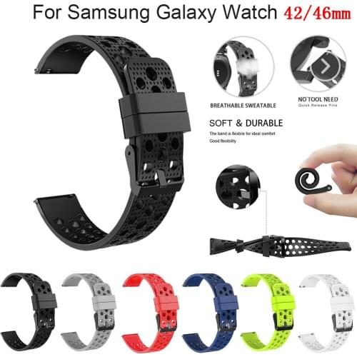 20mm 22mm wristband For Samsung Galaxy 42mm 46mmSilicone Bracelet Wrist Strap Watch Band Replacement Smart Watch Accessories