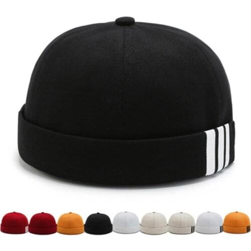 Melon hat womens no eaves hat ins niche tide Korean version of the Japanese hip-hop hat personality no eaves round hat