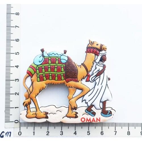 Sultanate Of Oman)Fridge Magnet Creative Travel Commemorate Crafts 3D Ornaments Magnetism Resin Material Refrigerator Stickers