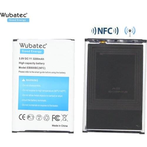 Wubatec 1x 3200mAh B800BC NFC Replacement Battery For Samsung Galaxy Note3 Note 3 N9000 N9002 N9005 N900S N900L N900K batteries