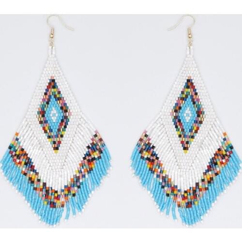 Go2boho Native Long Earrings American Women Handmade Ear Rings Jewelry Miyuki Large Earring Jewellery Boho Ethnic Pendientes