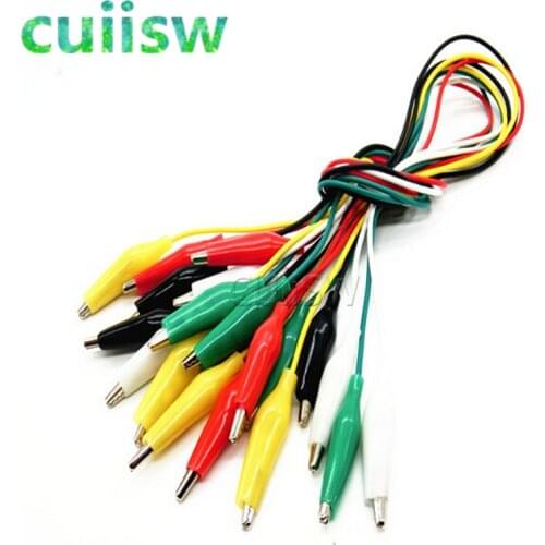 1set 10pcs Alligator Clips Electrical DIY Test Leads Alligator Double-ended Crocodile Clips Roach Clip Test Jumper Wire BrandNew