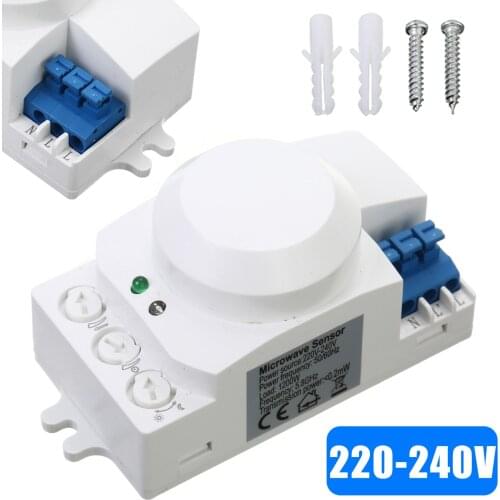 220V 5.8GHz Microwave Movement Motion Radar Motion Sensor Switch For Light Switches Lighting Accessories