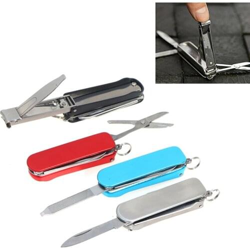 4 In 1 Steel Nail Clipper Clip Folding Stainless Scissors Tool nail clippers nail tool heavy duty toe nail clippers nail supplie
