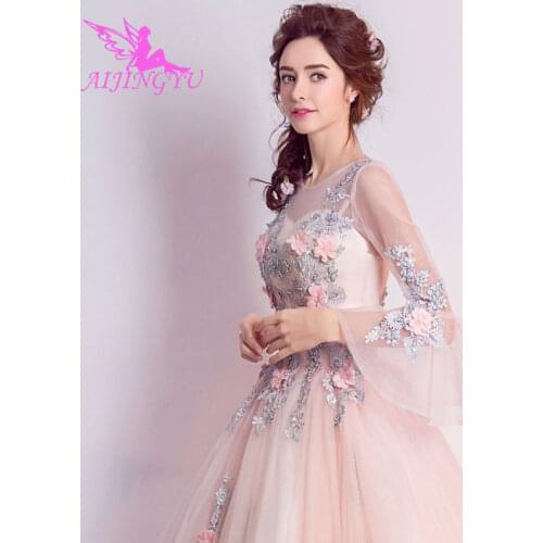 AIJINGYU 2021 2020 luxury Customized new hot selling cheap ball gown lace up back formal bride dresses wedding dress TJ355