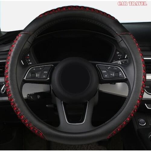 CAR TRAVEL Leather Car Steering Wheel Cover For Luxgen U7 U5 U6 M7 V7 S5 S6