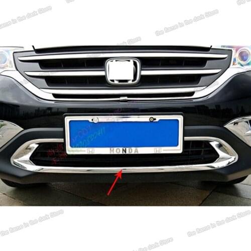 Shiny silver abs car front grill bottom net trims for honda crv 2012 2013 2014 cr-v sport accessories 4 4th exterior styling
