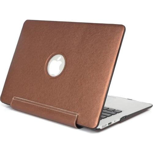 Laptop PU Case for MacBook Air Pro 11.6 13.3 15.5 Coque Siamese Holster Silk Shell Cover for MacBook Air Pro Retina