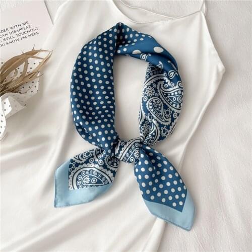 2021 Design Satin Hairband Print Headband Headscarf Silk Shawl Square Scarf For Women Neckerchief Female Hijab Foulard Bandana