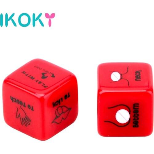 IKOKY Punishment Erotic Craps Pipe Toy For Couples Sexy Romance Love Humour Gambling Sex Dice Adult Games 6 Positions 2Pcs/lot