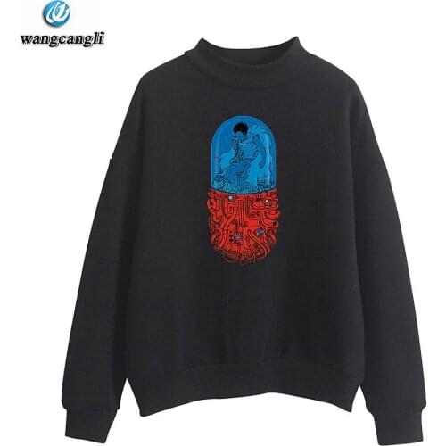 Capsule Akira Anime Movie Casual Oversize Turtleneck Hoodie Sweatshirts Men Women Hoodies Print Sweatshirt Female Plus Size