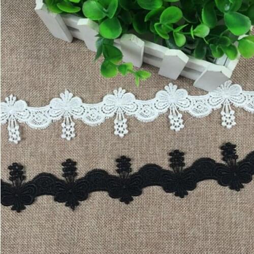 3 Yards Embroidered Lace Trim Bow Fabric Applique Lace Ribbon Handmade DIY Sewing Supplies Craft Garment Accessories 5cm