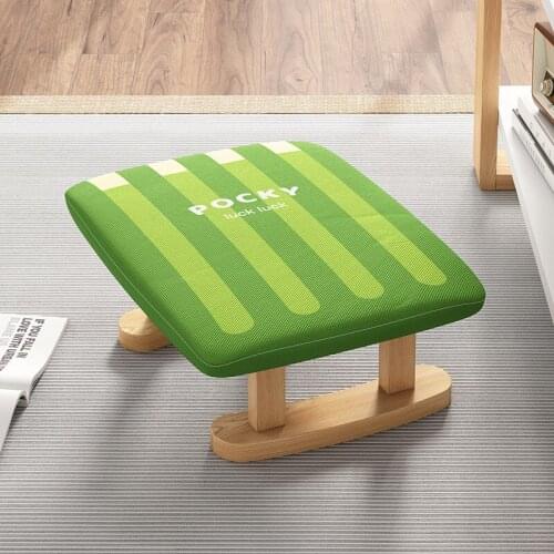 Small Stool Home Creative Cute Bench Lazy Fabric Living Room Sofa Stool Multifunctional Striped Round Stool Low Children Chair