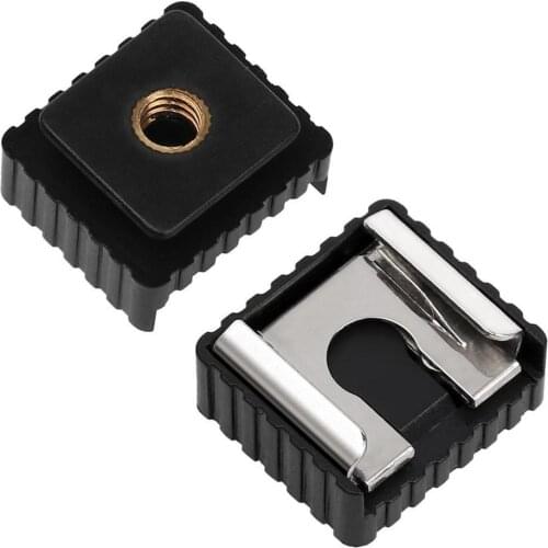 Camera Metal Hot Shoe Mount Adapter To 1/4" Screw Thread For Studio Light Tripod Lamp Holder Flash Adapter