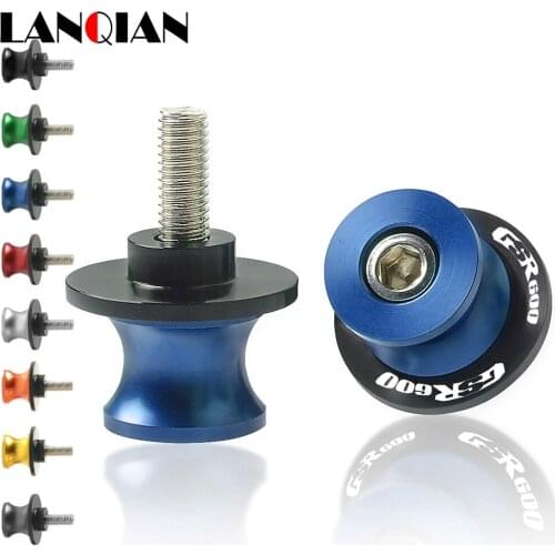 Motorcycle Spools Aluminum 8MM Swingarm Sliders Slider Swing Screw Stand Arm Drop For SUZUKI GSR 600 2006 2007 2008 2009 2010