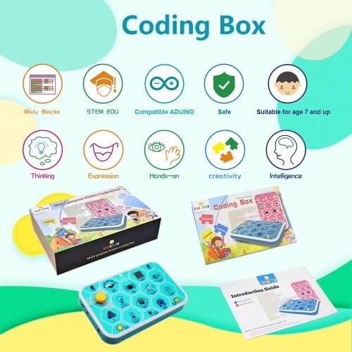 Keyestudio Kidsbits Maker Coding Box V1.0 Starter Kit +CD Tutorial for Arduino Starter Kit STEM ProgrammableKit Education 7