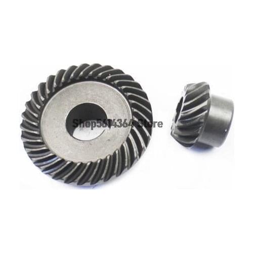 One Set 2pcs Spiral Bevel Gear Pinion Set Repair Part for 125 150 Angle Grinder