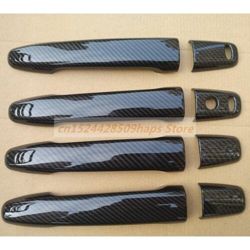 New ABS Carbon Fiber handle Door Handle Cover Trim Fit For Mitsubishi Outlander 2013-2019