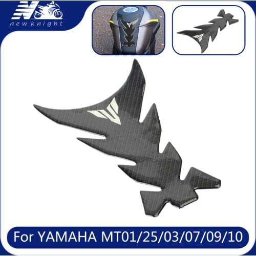 New motorcycle racing sticker 3D carbon fiber tank fish bone decoration Protection Decal For Yamaha MT01 MT25 MT03 MT07 MT09MT10