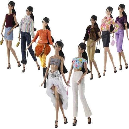 1/6 BJD Doll Clothes Handbag Top Skirt Shorts Pants for Barbie Clothes Set Fashion Outfits 11.5" Dolls Accessories Kids Toy Gift