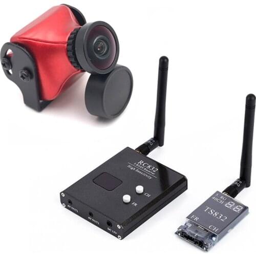 5.8G 48CH TS832 Transmitter &RC832 Wireless Audio/Video Transmitter Receiver System and CCD 800TVL 2.1mm Wide Angle FPV camera