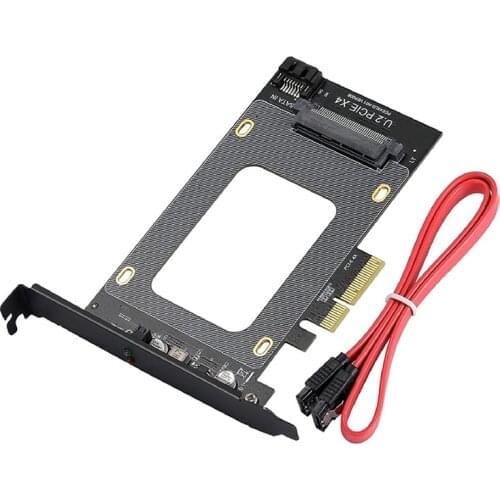 U.2 to PCI-E X4 Riser Card 3.0 SFF-8639 to SSD Extension Adapter U.2 SSD SATA PCI Express Card for 2.5 Inch SATA HDD