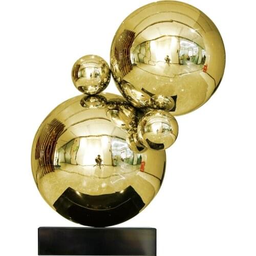 Hotel lobby floor decoration art home modern light luxury porch living room desktop metal decoration art