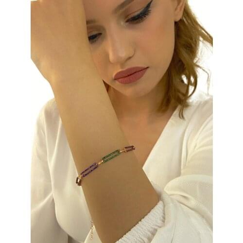 New Trend Multicolor Colorful 925 Silver Bracelet