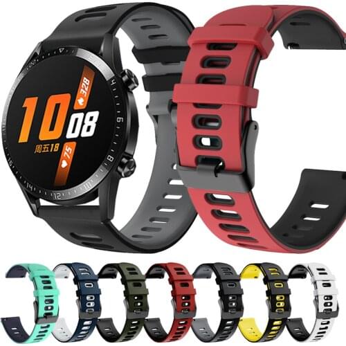 Gt2 Correa Silicone Band for Huawei Watch GT 2e 2Pro 46mm 42mm Sport Strap Two color For Honor Magic Watch 2 Bracelet Watch band