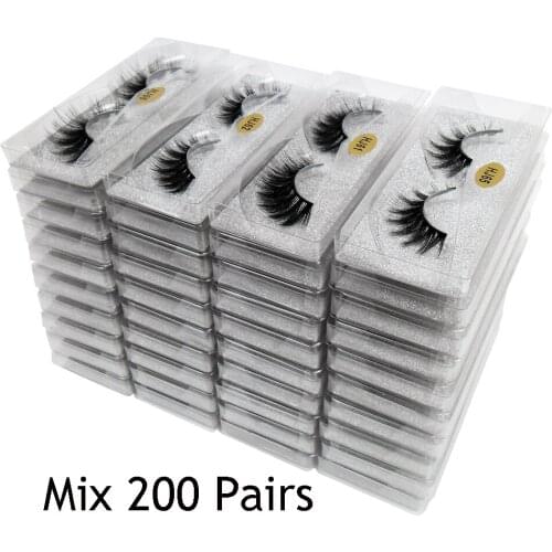 Wholesale Eyelashes 50/100/200 pcs 3d Mink Lashes Natural Mink Eyelashes Wholesale False Eyelashes Makeup False Lashes In Bulk