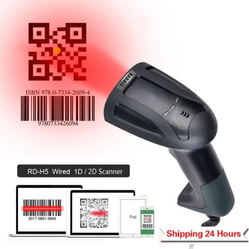RD-H5 Handheld QR 2D Barcode Scanner Code Reader PDF417 codes USB scaning for POS sysytem Inventory