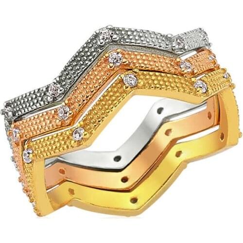 Silver Three Color Tamtur Lady Ring