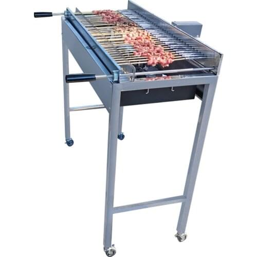 Restaurant Charcoal Traditional Skewer Stainless Steel Bamboo sticks bbq grill
