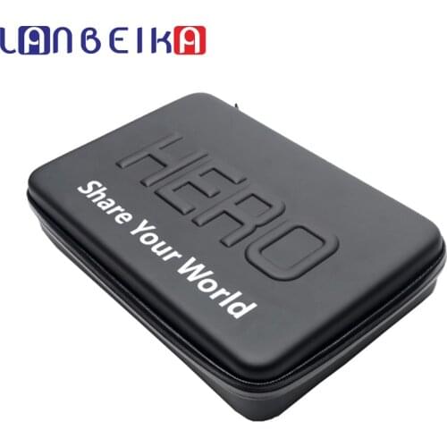 LANBEIKA PU Shockproof Waterproof Case Storage Bag Large Box For SJCAM SJ4000 SJ5000 SJ6 SJ7 GoPro Hero 9 8 7 6 DJI OSMO Camera