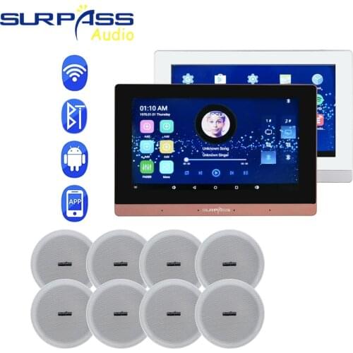 Smart Home Bluetooth Wireless WiFi Wall Amplifier Touch Screen Android PA Ceiling Speaker Stereo Background Music Audio Cinema