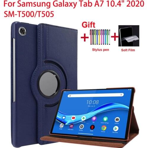 360 Rotating Leather Case For Samsung Galaxy Tab A7 10.4" SM-T500/T505 Cover For Samsung Galaxy Tab A7 10.4 2020 T500 T505 Funda