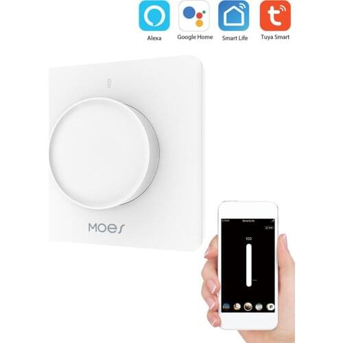 EDM-1WAA-EU Tuya Wifi Rotating Light Dimmer Switch Voice Control APP Control Light Timer Compatible with Amazon alexa Google