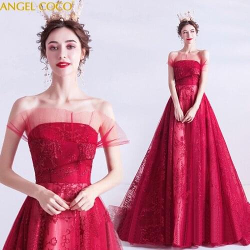 Red Prom Dresses 2020 Strapless Sexy dinner party annual meeting Evening Dresses Long Abendkleider Abito da sera Jurken Robes