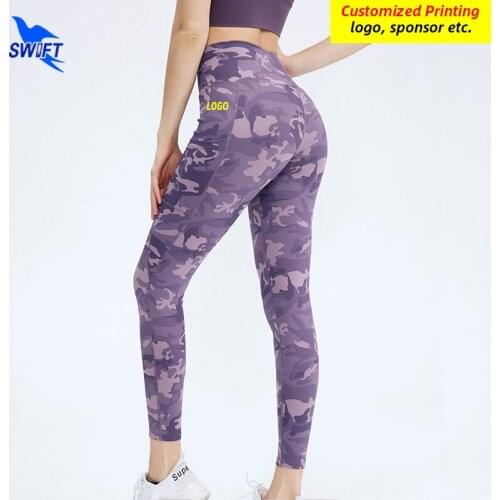 Customized LOGO Women High Waist Running Tights Push Up Gym Fitness Yoga Pants Elastic Sport Leggings Quick Dry Leggins Clothing
