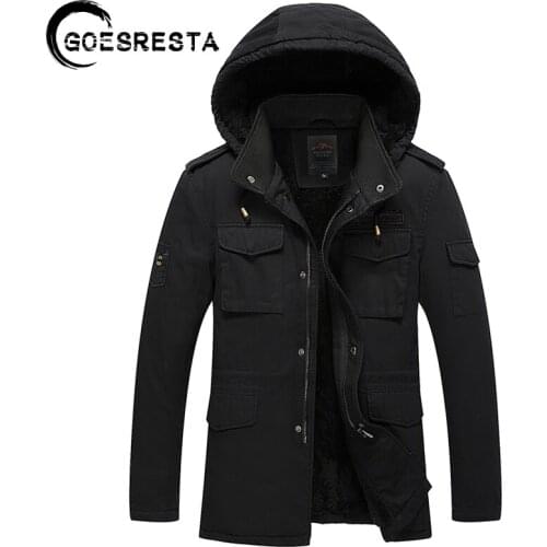 Winter Jacket Men Thicken Warm Washed Cotton Military Parkas Coat Brand Pockets Fashion Men Jacket L-5XL Large Size Clothing