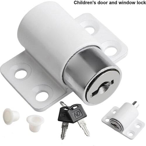 1/2/4pcs Anti-theft Window Locks with Keys Child Safety Protection Zinc Alloy Sliding Door Limit Lock Push Window Accessories