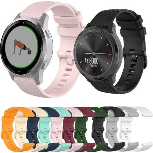 18 20 22MM Watch Strap For Garmin Vivoactive 4S 4 3 Smart Watch Sport Silicoe Wristband For Garmin Active S / Move 3S Bracelet