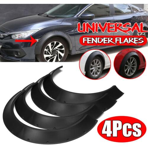 4Pcs Flexible Universal Car Fender Flares 3.9'' Extra Wide Body Kit Wheel Arches